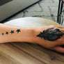 BLACK STARS - tattoo star