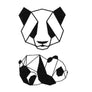 Geometric Panda - tattoo star